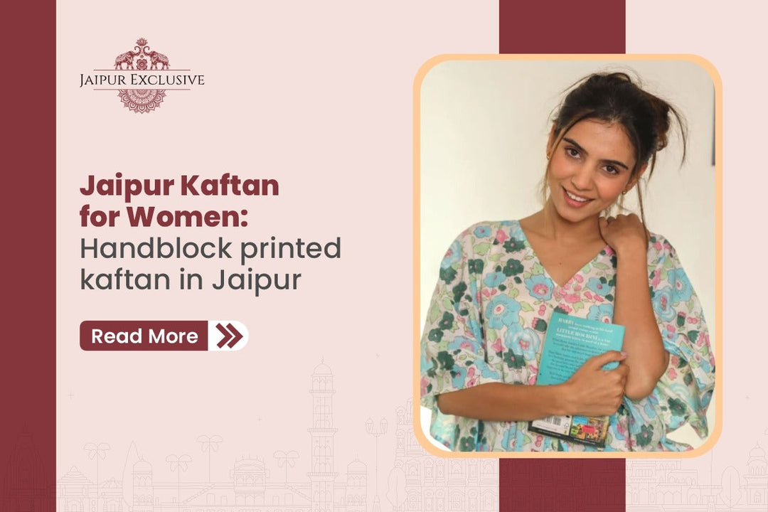 Jaipur Kaftan for Women: Handblock printed kaftan in Jaipur