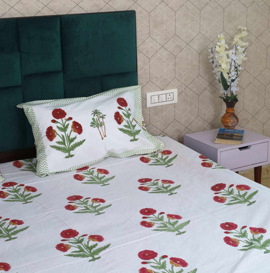 hand block print bedsheet