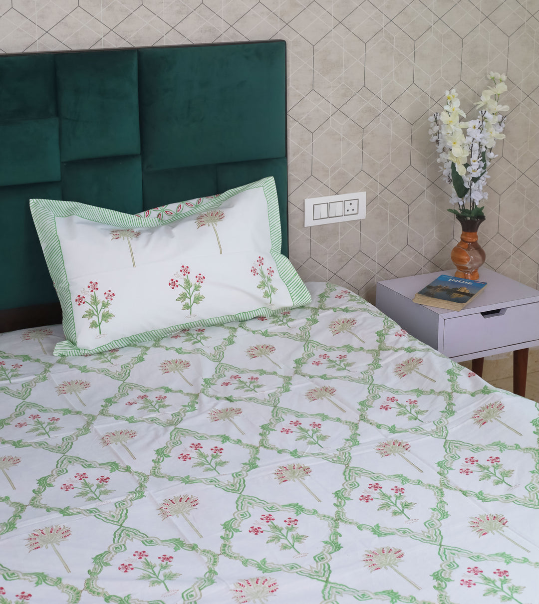 hand block bedsheets