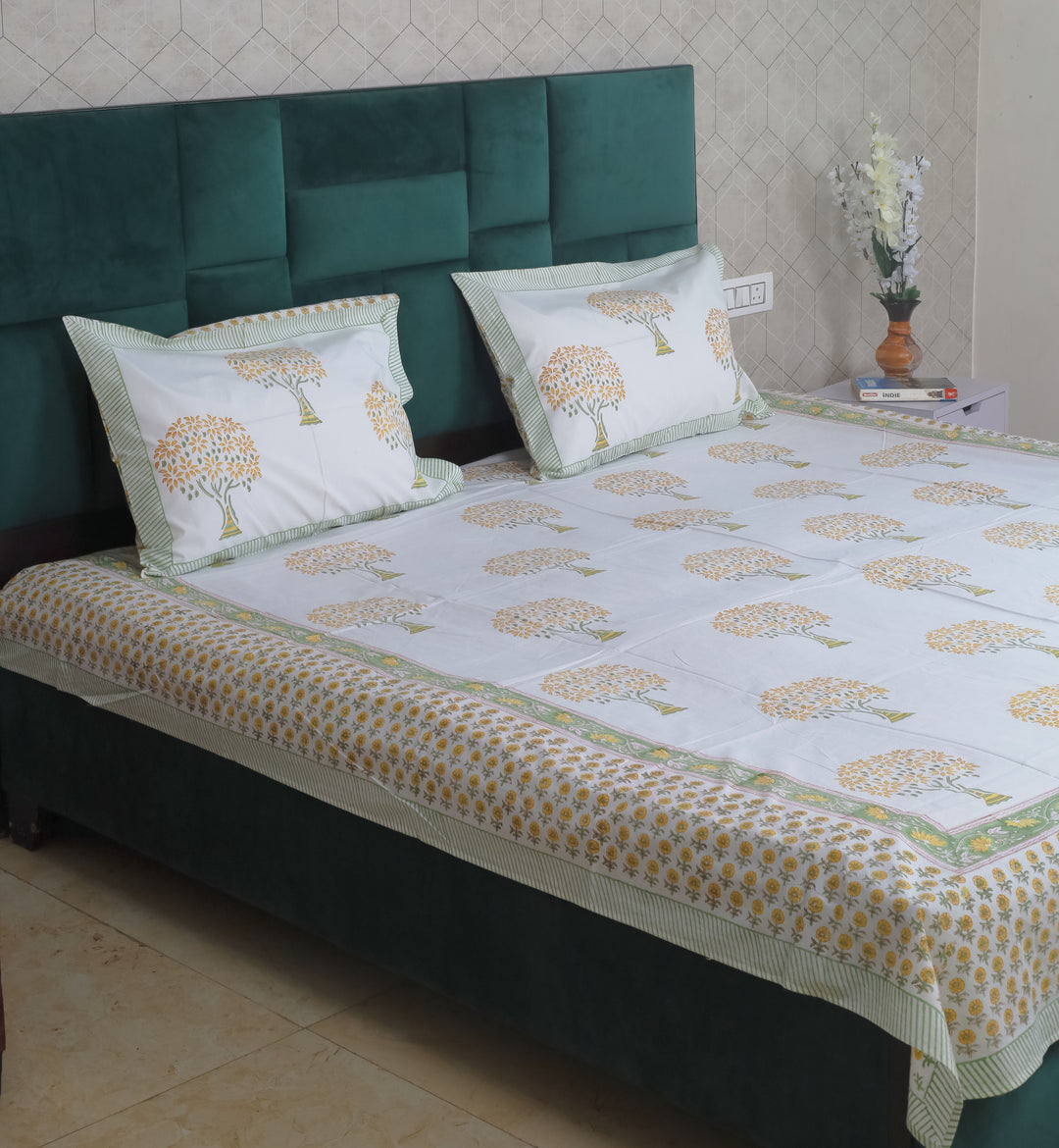 hand block print bedsheet