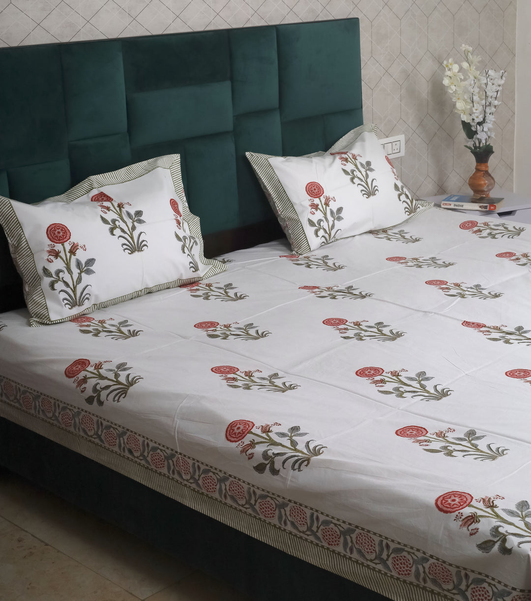 hand block bedsheets