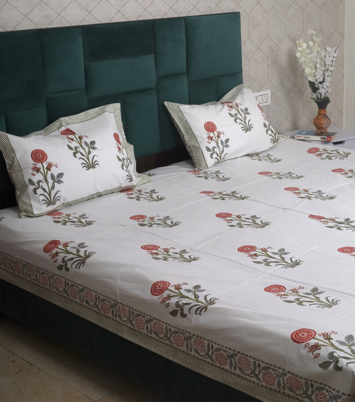 hand block bedsheets