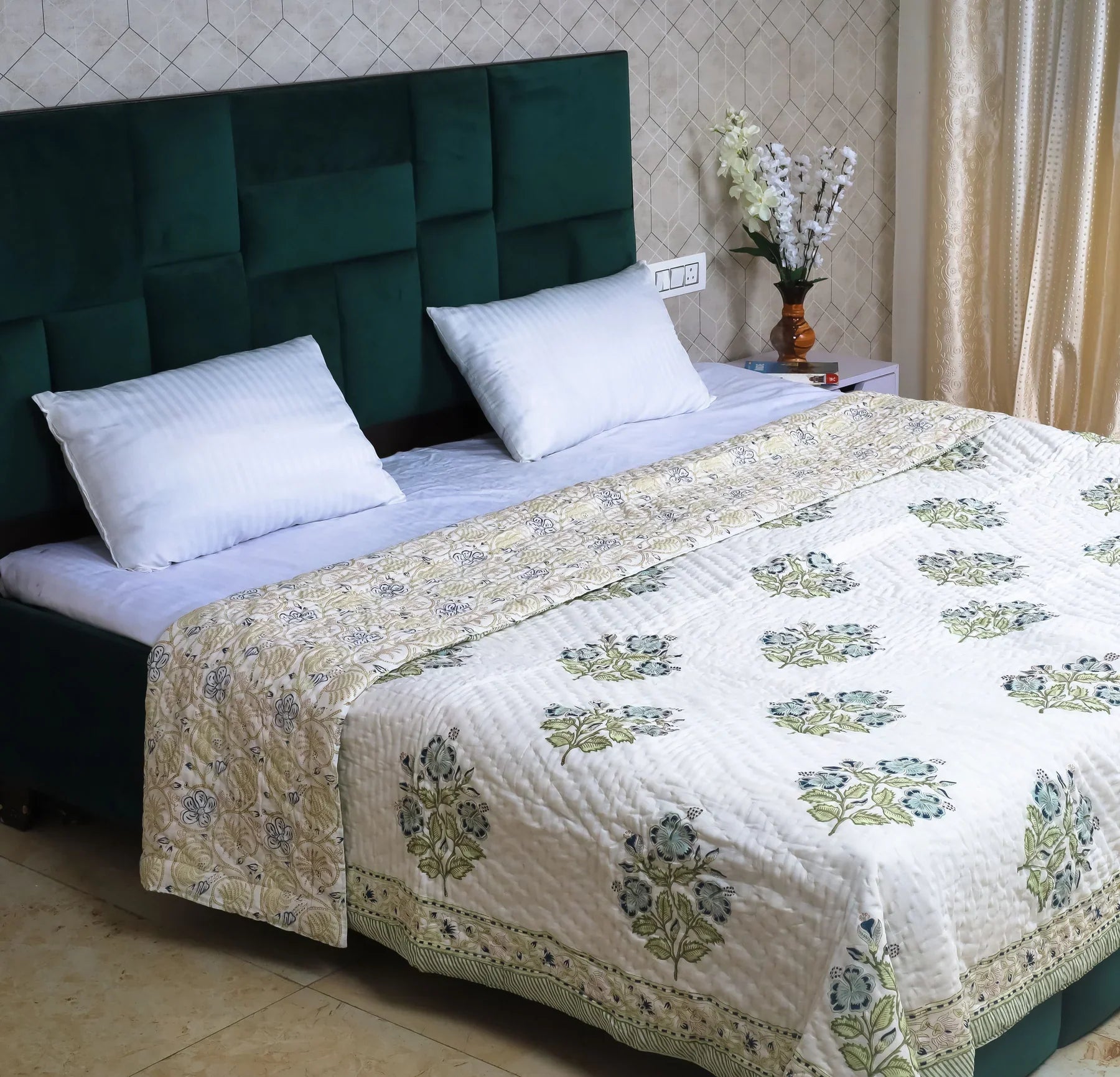 Hand-Block Print Bedsheet
