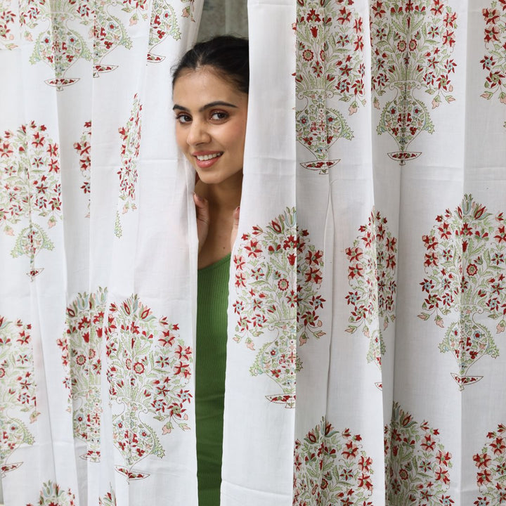 Cotton Ethnic motifs Printed Curtains - Set of 2