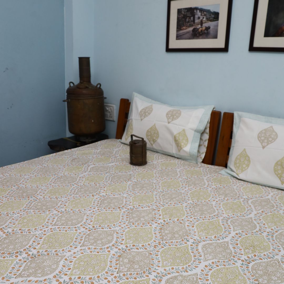 Bedsheets with Handblock Prints Classic Style for Your House